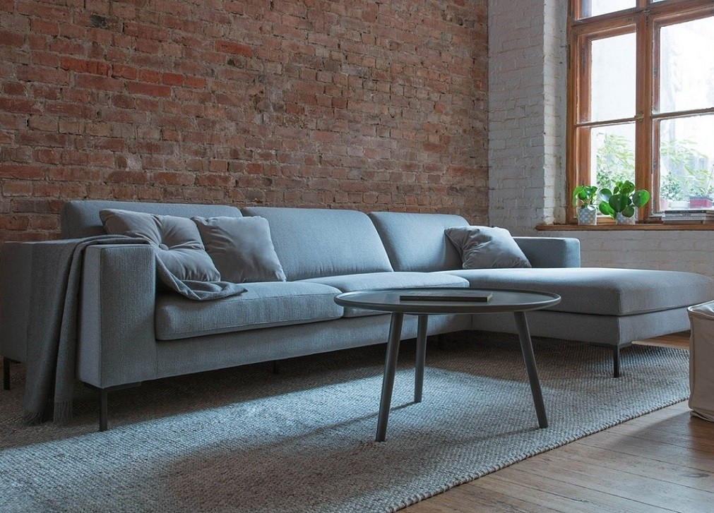 Sits Domino Modular Sofa Upholstered in Fabric or Leather