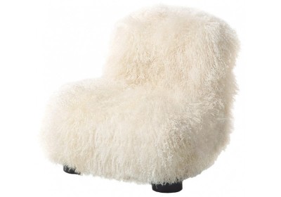 Arflex Botolo Low Lounge Chair / Armchair in Fur