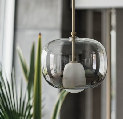 Bontempi Casa Blow Ceiling Suspension Lamp Light with borosilicate Glass
