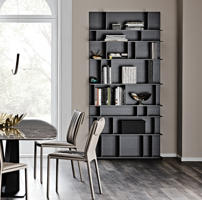 Cattelan Italia Wally Tall Bookcase, lacquered MDF