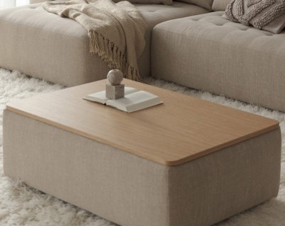 Sits Cleo Footstool with Box and Veneer Top