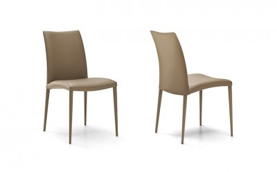 Eforma Asia Chair Upholstered with Metal Frame, In Low or High Back