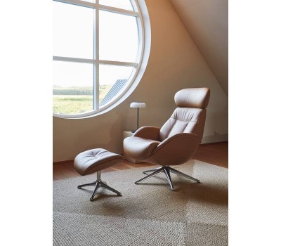 FLEXLUX Elegant Lounge Chair with Footstool