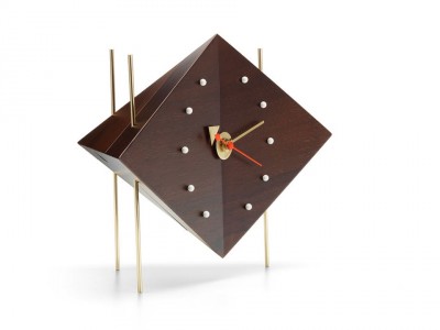 Vitra Diamond Desk Clock, Walnut