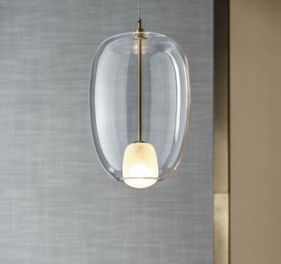 Bontempi Casa Blow Ceiling Suspension Lamp Light Borosilicate glass