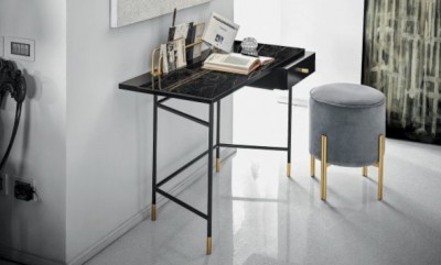Bontempi Casa 'Vanity' Dressing Makeup Vanity Table with a Paper Holder in SuperMarble