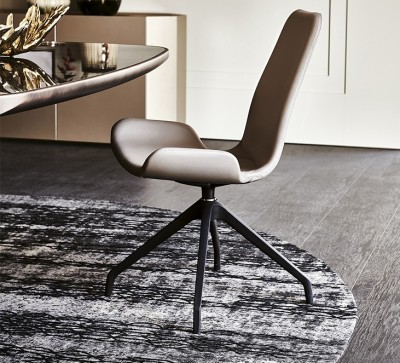 Cattelan Italia Flamingo Swivelling Chair, fabric, synthetic nubuck, micro nubuck, synthetic leather, soft leather