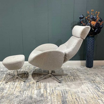 Conform Globe Armchair Lounge Chair Swivel Base in Fabric or Leather