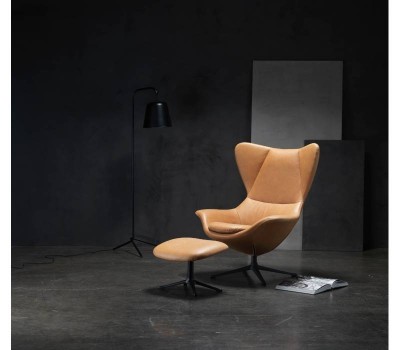 FLEXLUX Stilo Lounge Chair with Footstool