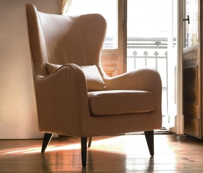 SITS Greta Armchair Upholstered in Fabric, Leather