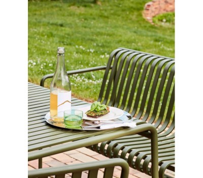 Hay Palissade Outdoor Dining Bench with Arms