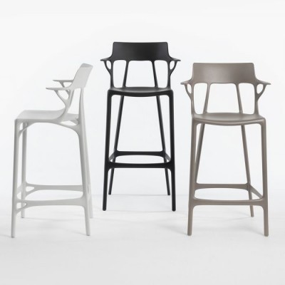 Kartell A.I. Fixed Stool / Barstool 65 or 75 Seat Height