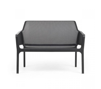 Nardi Outdoor Net Bench Sofa with Waterproof Bench Cushion - Anthracite - In Stock
