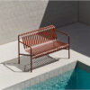 Hay Palissade Outdoor dining bench with arms
