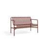 Hay Palissade Outdoor dining bench with arms
