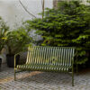 Hay Palissade Outdoor dining bench with arms