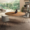 Lago Air slim round dining table