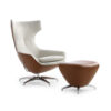 Leolux Caruzzo armchair with footstool