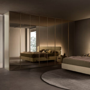 Presotto Glass hinged wardrobe