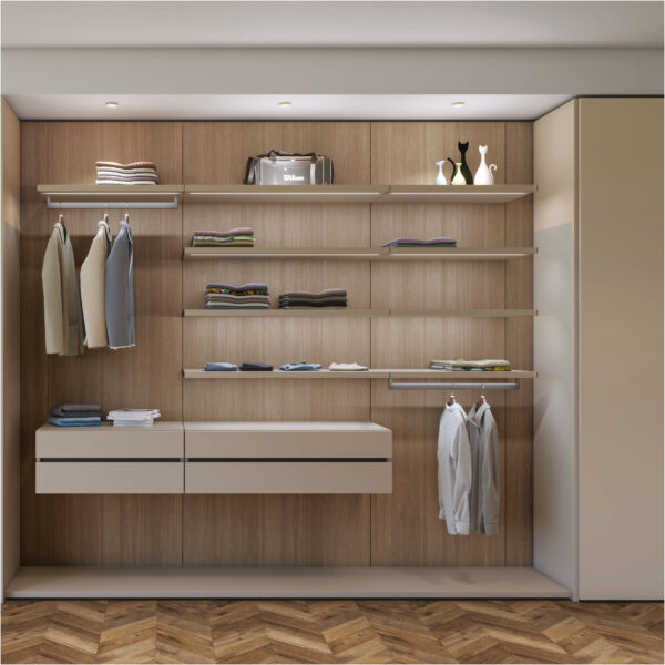 presotto varius open walk in wardrobe