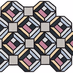 GAN Rugs Parquet Tetragon Rug, Wool, Reversible