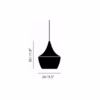 Tom Dixon Black Beat Fat Pendant Light