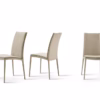 Eforma Asia Chair Diamond Quilted Upholstered with Metal Frame, In Low or High Back