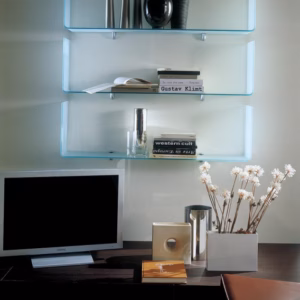 Osaka Glass Shelf 120x25x39 by Bontempi Casa