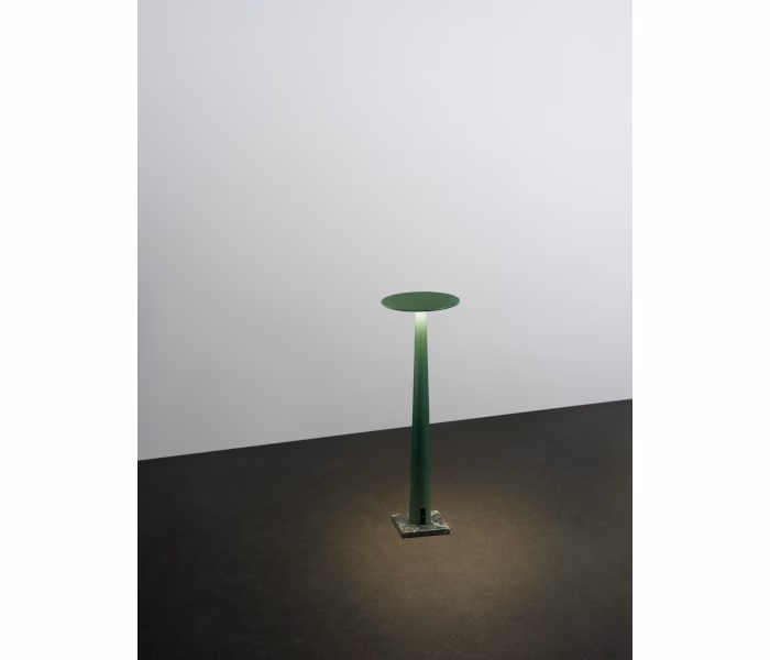 Nemo Portofino Portable Table Light in Emerald Green, Aluminium Base