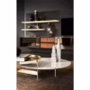 Pianca Abaco Round Coffee Table 90 Quiet Metal, Leather, Marble, Conrete or Glass
