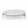 Pianca Abaco Round Coffee Table 90 Quiet Metal, Leather, Marble, Conrete or Glass
