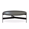 Pianca Abaco Round Coffee Table 90 Quiet Metal, Leather, Marble, Conrete or Glass