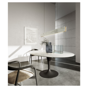 Sovet Italia Flute elliptical oval table