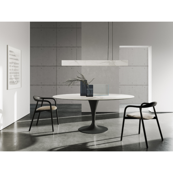Sovet Italia Flute elliptical oval table